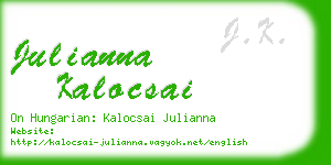 julianna kalocsai business card